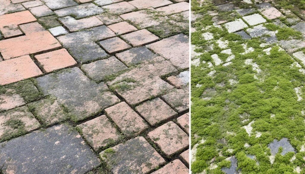 Before and after commercial pressure washing